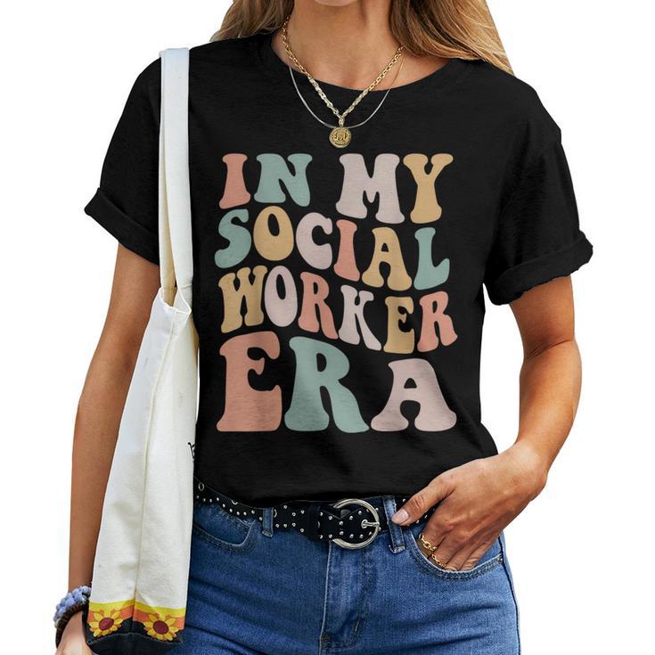 In My Social Worker Era Groovy School Social Worker Women T-shirt