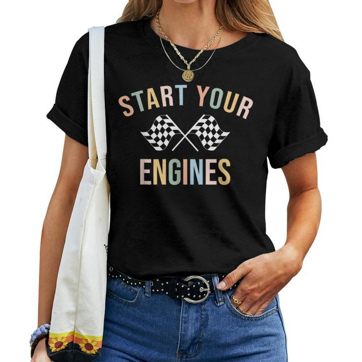 Start Your Engines Race Day Derby Horse Racing For Men Women T-shirt