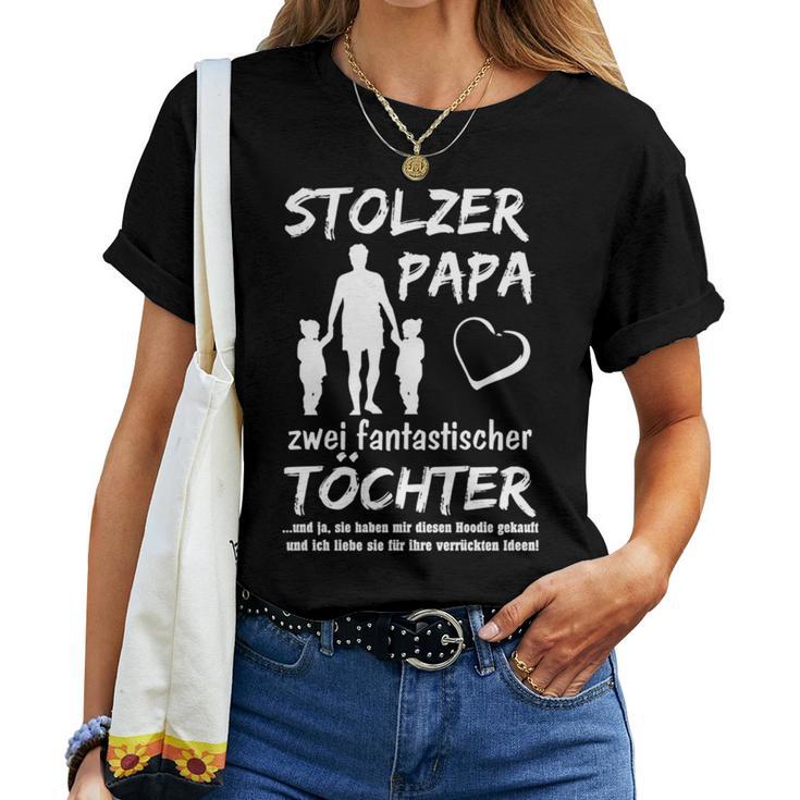 Stolzer Papa Zwei Töchter Girls' T-shirt Frauen