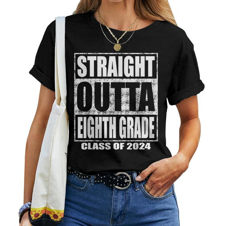 Straight Outta Eighth Grade Graduation Class 2024 8Th Grade Women T-shirt