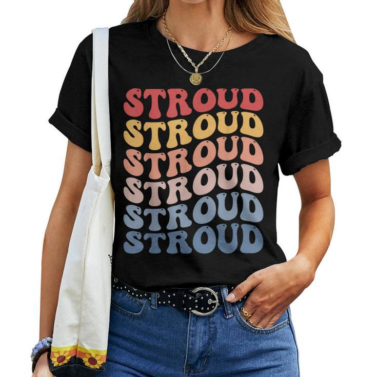 Stroud City Groovy Retro Women T-shirt