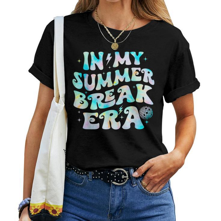 In My Summer Break Era Groovy Teacher Summer Break Vacation Women T-shirt