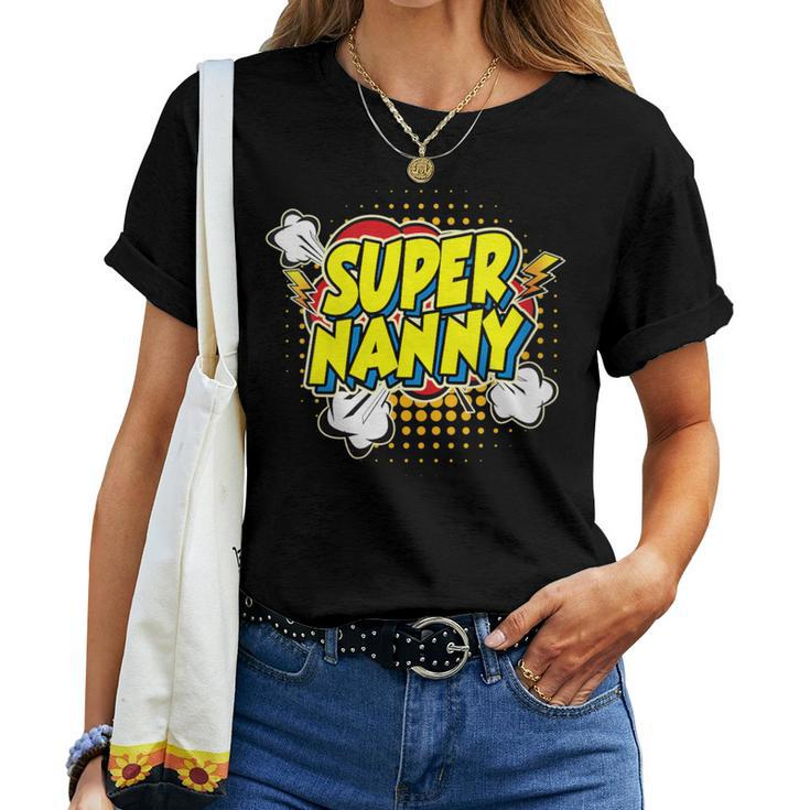 Super Awesome Matching Superhero Nanny Women T-shirt