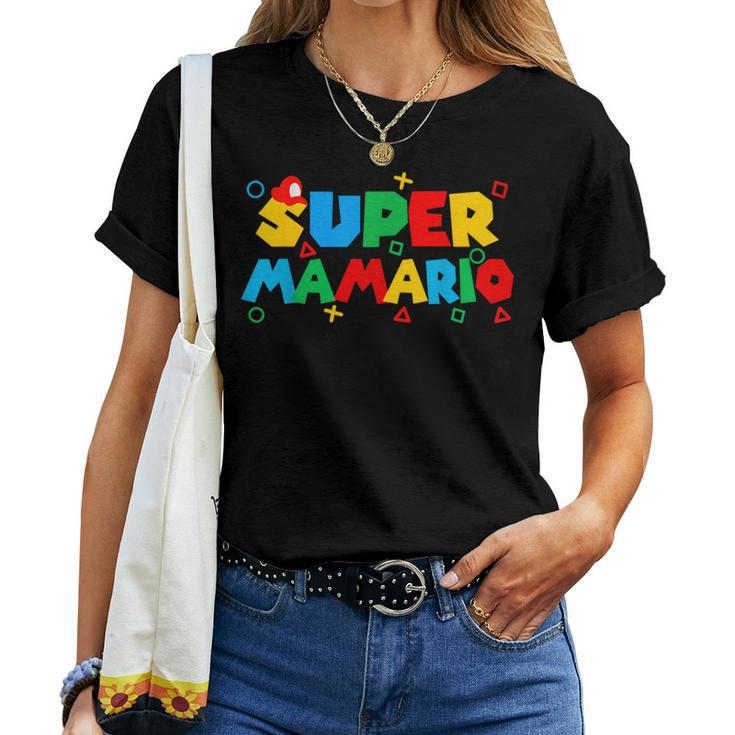 Super Gamer Mamario Day Mama Mother Video Gaming Lover Women T-shirt