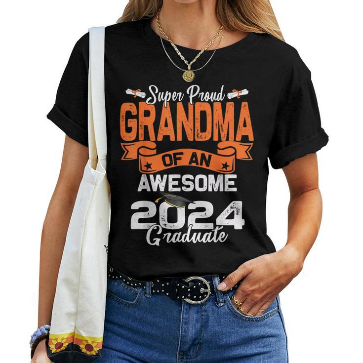 Super Proud Grandma Of A 2024 Graduate 24 Graduation Women T-shirt