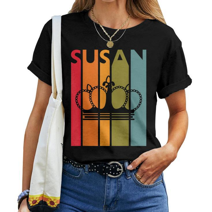 Susan Idea For Girls First Name Vintage Susan Women T-shirt