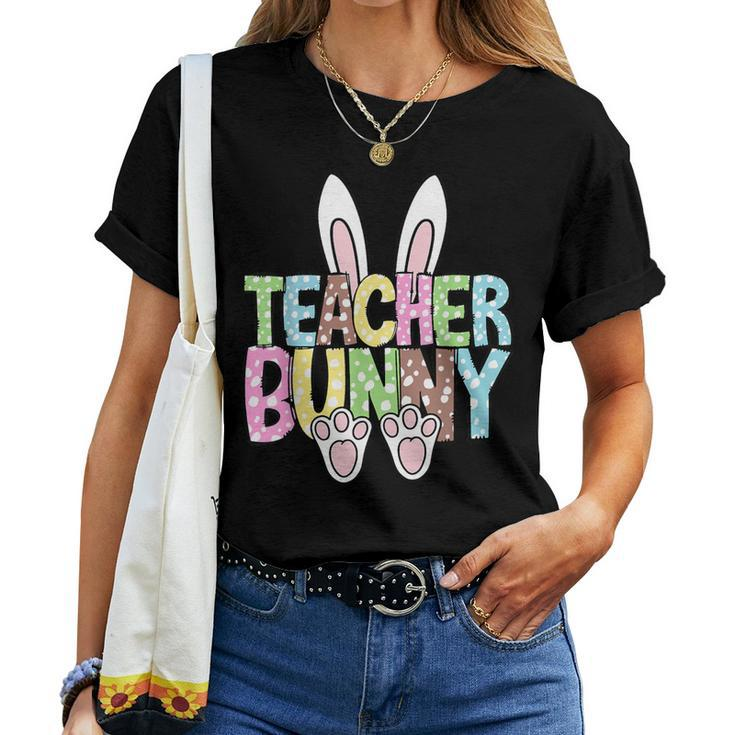 Teacher Bunny Reading Teacher Easter Spring Women T-shirt