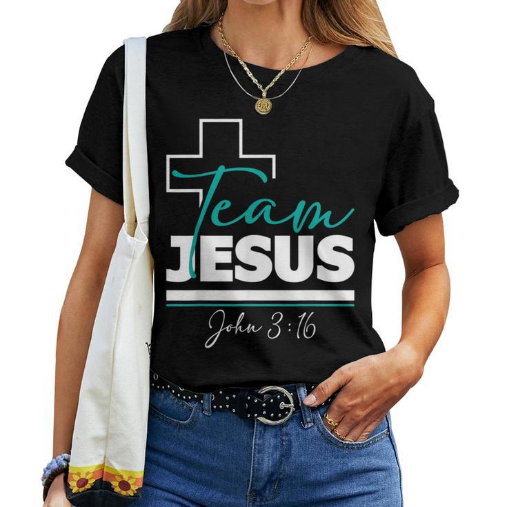 Team Jesus John 316 Christian Religious Bible Church Women T-shirt