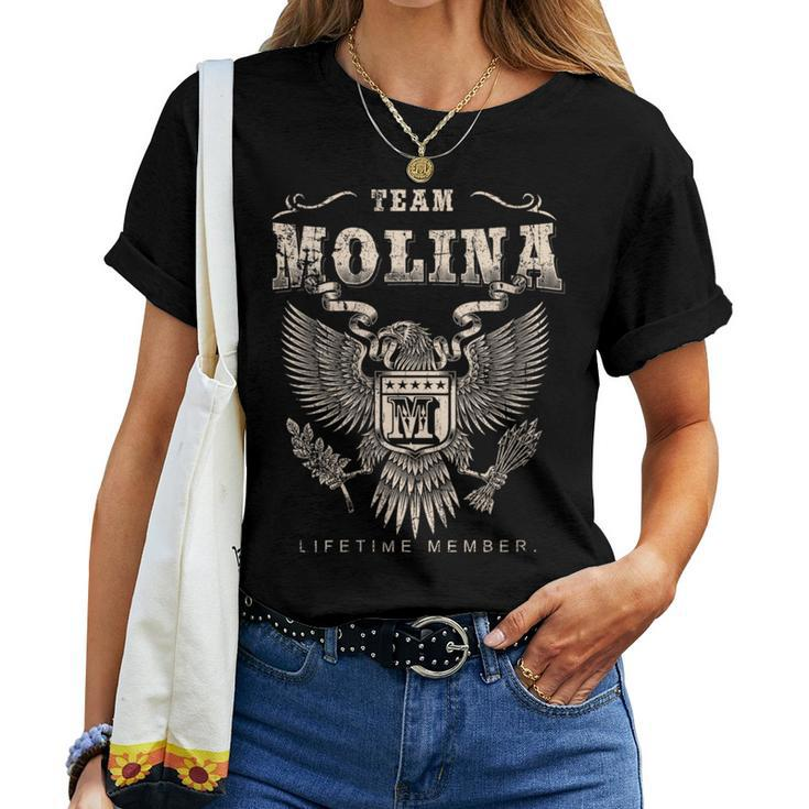 Team Molina Family Name Lifetime Member Women T-shirt