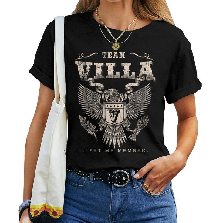 Team Villa Family Name Lifetime Member Women T-shirt