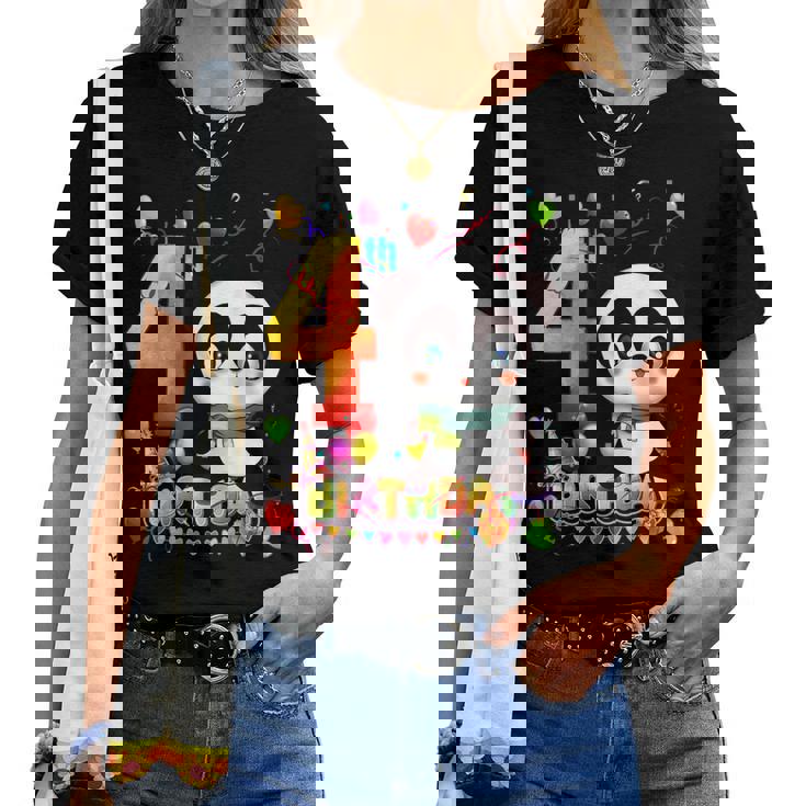Tengo 4 Años Y Panda 4 Cumpleaños Camiseta de mujer