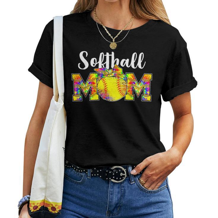Tie Dye Softball Mom Softball Game Day Vibes Women T-shirt