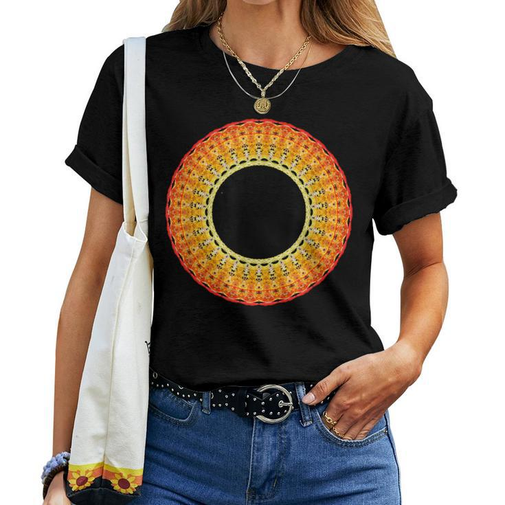 Total Solar Eclipse Mandala Sun Women T-shirt