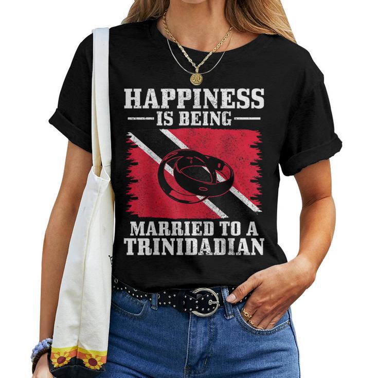 Trinidadian Wife Husband Wedding Trinidad & Tobago Flag Women T-shirt