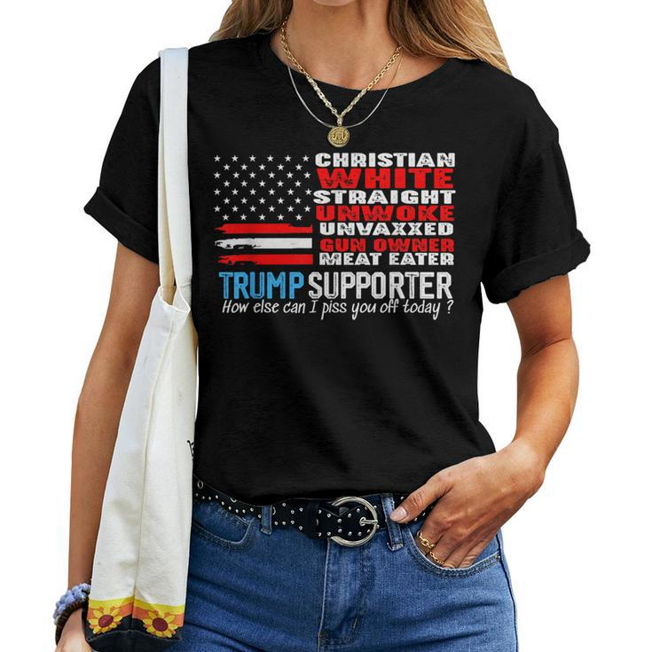 Trump Supporter Christian White Straight Unwoke Unvaxxed Women T-shirt