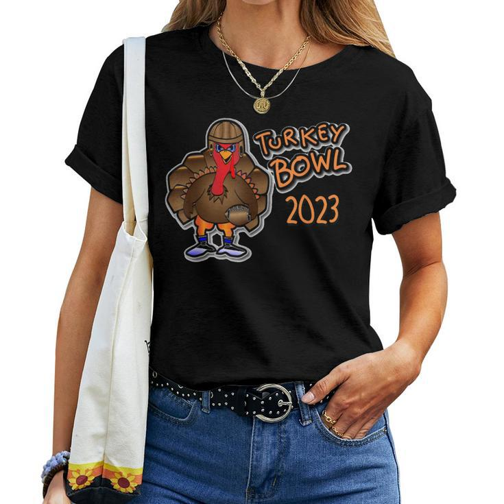 Turkey Bowl 2023 Thanksgiving Day Football Game Women T-shirt