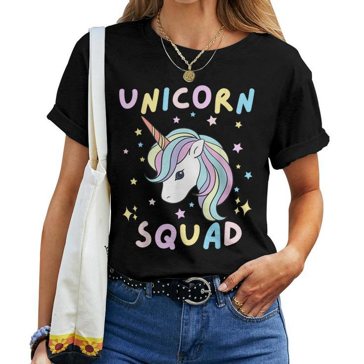 Unicorn Squad Cute Rainbow Lover Family Birthday Girls Party Women T-shirt