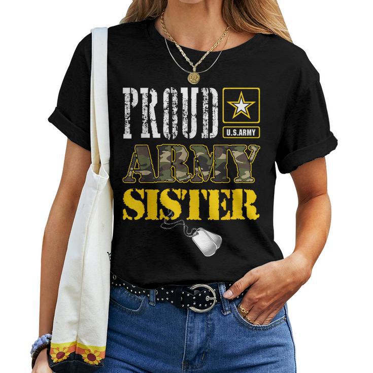 US Army Proud Us Army Sister Military Pride Women T-shirt