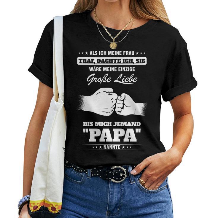 Vater Stolzer Papa Big Love Son Daughter T-shirt Frauen