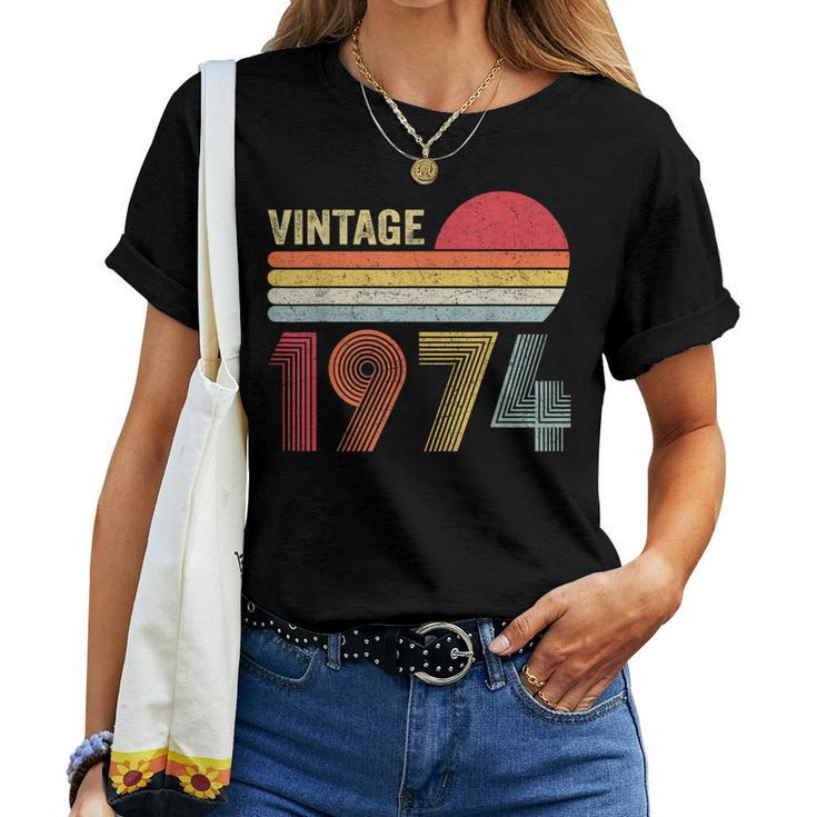 Vintage 1974 50Th Birthday 50 Years Old Women T-shirt
