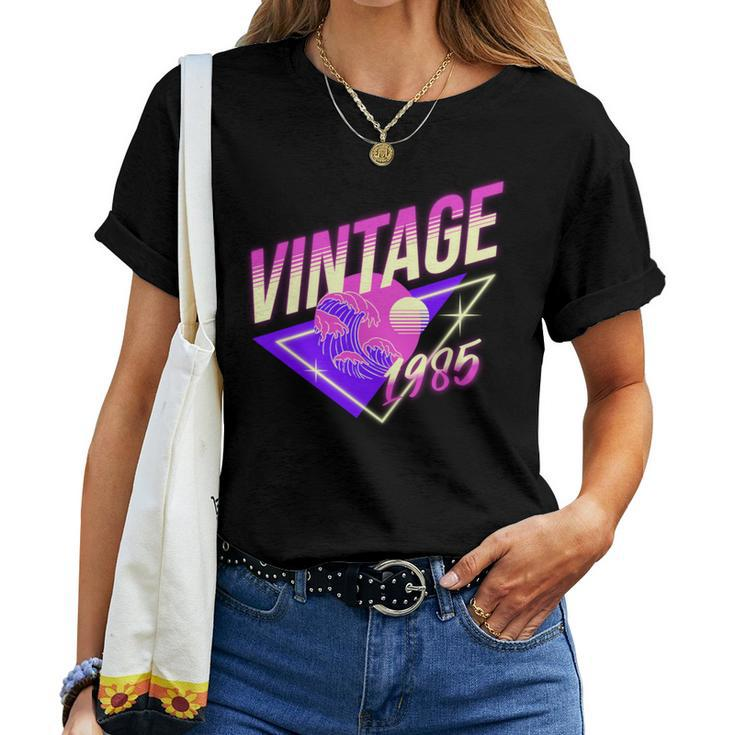 Vintage 1985 40Th Birthday Mom Dad Awesome Retro Women T-shirt