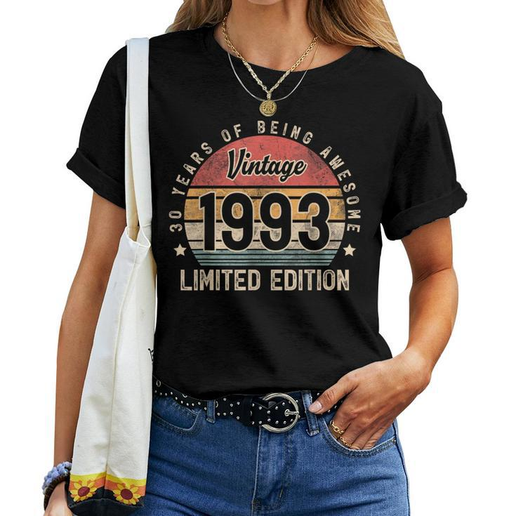 Vintage 1993 30 Year Old For Man Woman 30Th Birthday Women T-shirt