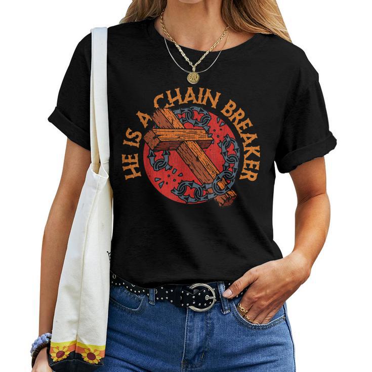 Vintage Christian Apparel Clothing Chain Breaker Women T-shirt