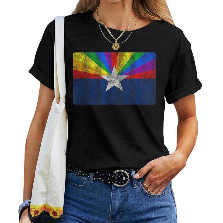 Vintage Gay Arizona Pride Flag Az Lgbt Women Women T-shirt