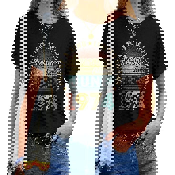 Vintage June 1974 Retro 50 Years Old 50Th Birthday Men Women T-shirt