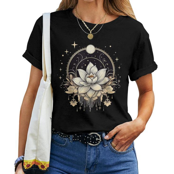 Vintage Lotus Flower On Lotus Flower Women T-shirt