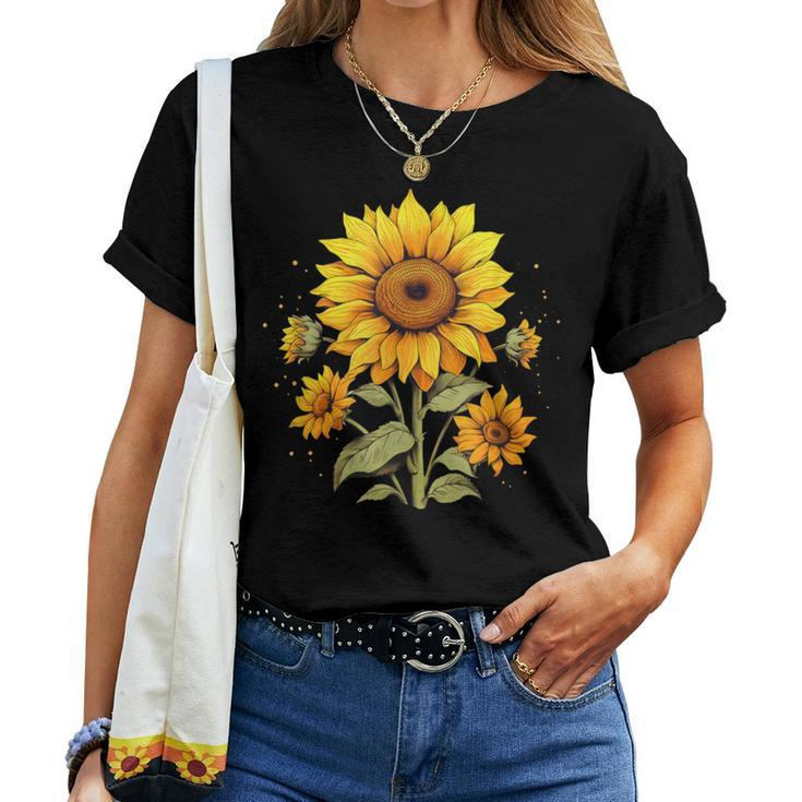 Vintage Sunflower Graphic Women T-shirt