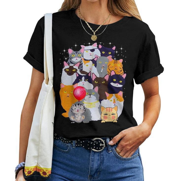 Vintage Y2k Enjoi Cat Gang Cool Cat Mom Cat Dad Kitten Lover Women T-shirt