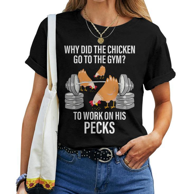 Why Did The Chicken Go To The Gym Animal Women T-shirt