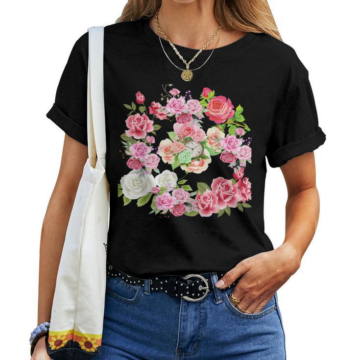 Wonderful Roses Of Time Roses Flowers Women T-shirt