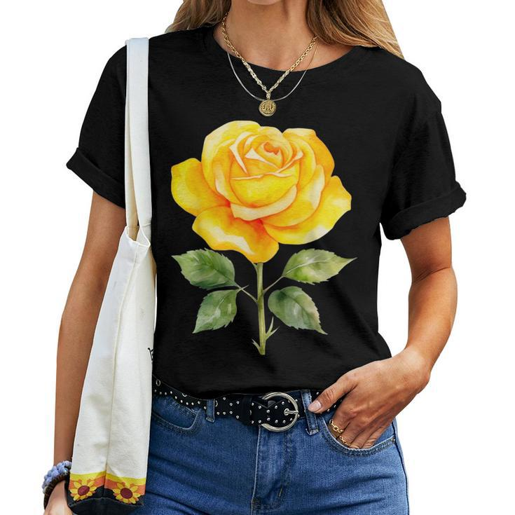Yellow Rose Flower Hot Topic Women T-shirt