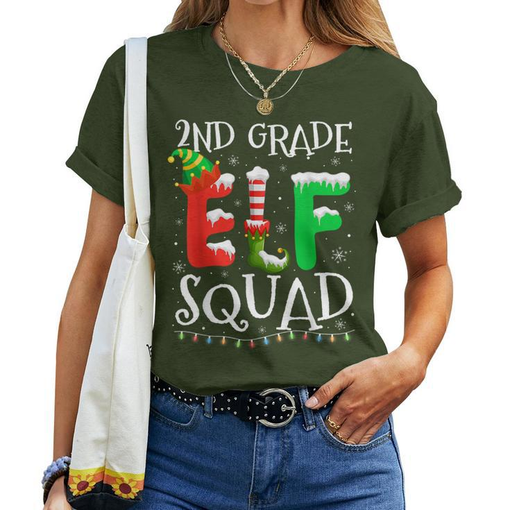 2Nd Grade Elf Squad Teacher Christmas Students Women T-shirt