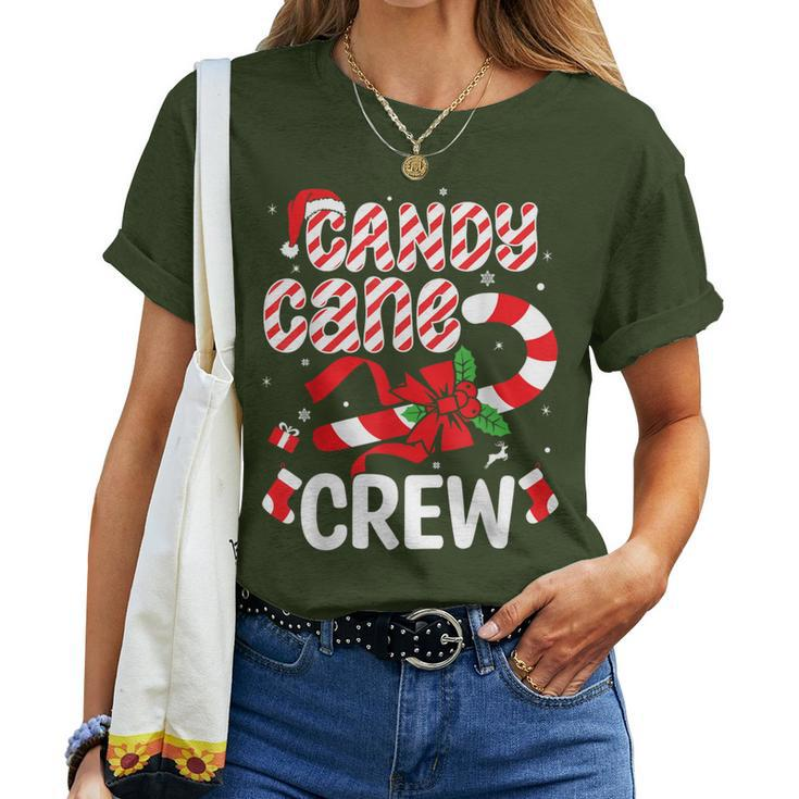 Candy Cane Crew Christmas Holiday Women Women T-shirt