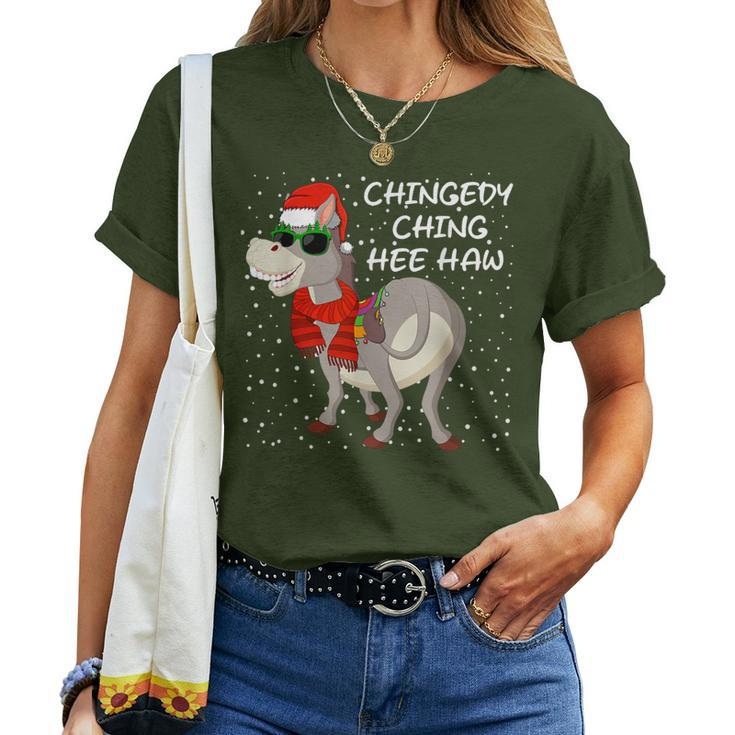 Christmas Donkey Italian Xmas Donkey Lover Pajamas Women T-shirt