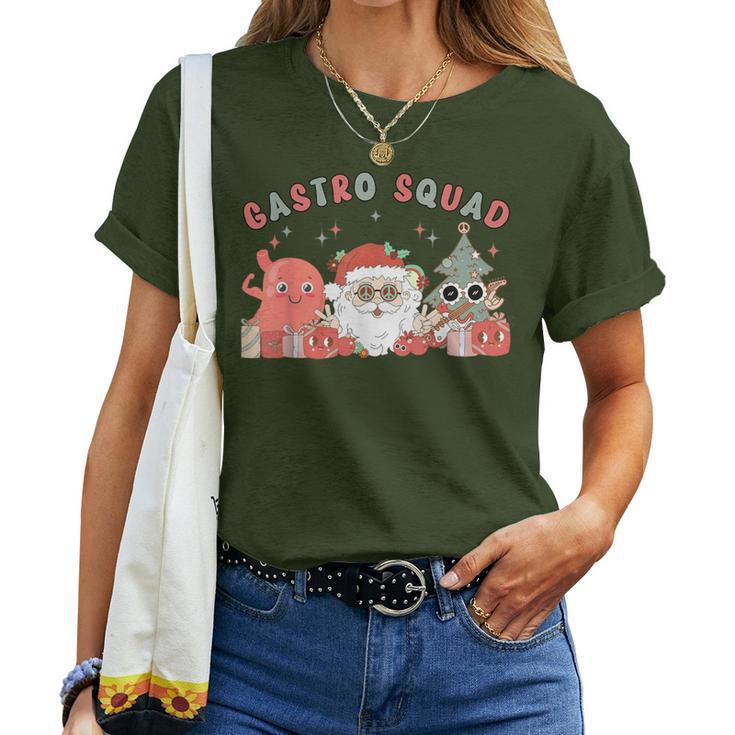 Christmas Gastro Squad Gi Nurse Endoscopy Santa Hippie Xmas Women T-shirt