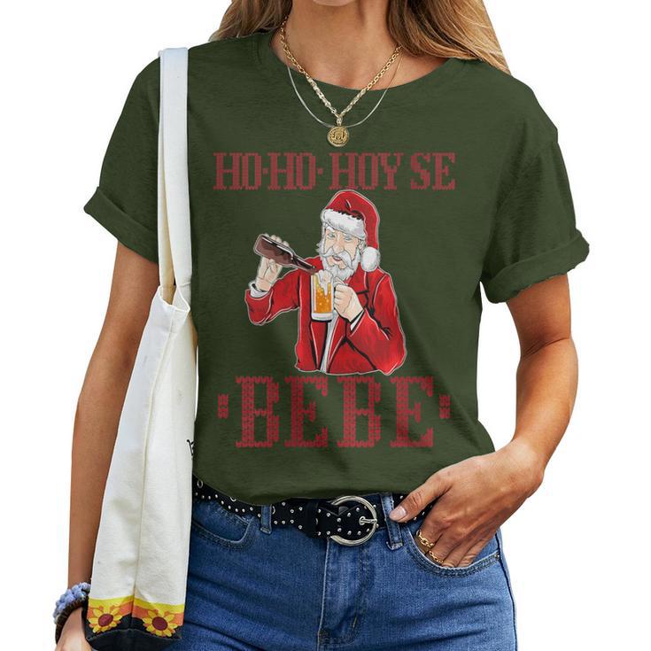 Ho Ho Hoy Se Bebe Ugly Christmas Dominican Women T-shirt