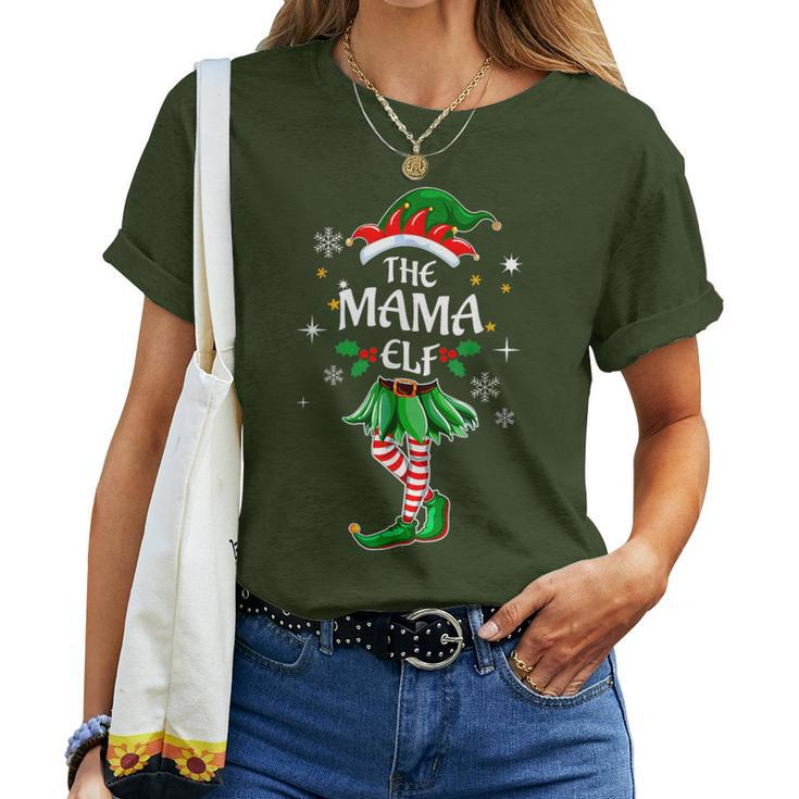I'm The Mama Elf Cute Family Christmas Matching Women T-shirt
