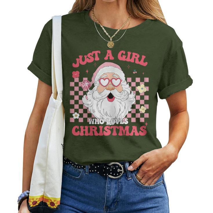 Just A Girl Who Loves Christmas Xmas Creative Santa Women T-shirt