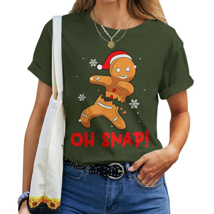 Oh Snap Gingerbread Man Merry Christmas Pajama Xmas Boy Girl Women T-shirt