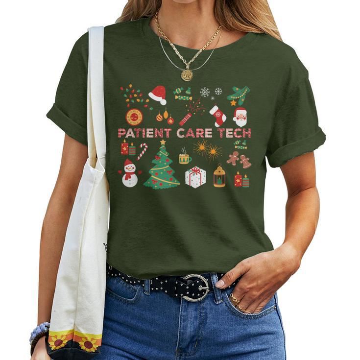 Patient Care Technician Christmas Costume Pct Nurse Xmas Women T-shirt