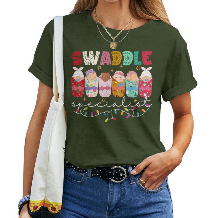 Swaddle Specialist Nicu Mother Baby Nurse Icu Picu Christmas Women T-shirt