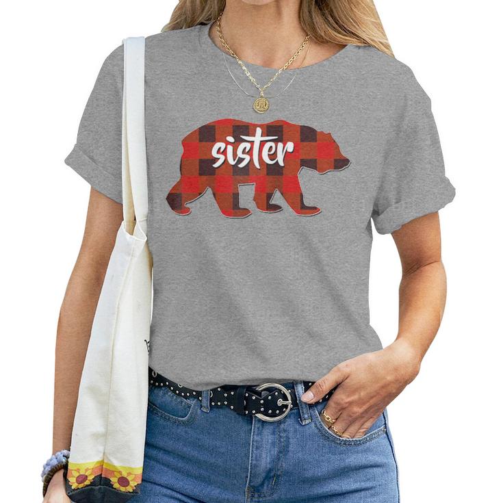 Red Plaid Sister Buffalo Matching Family Pajama Christmas Women T-shirt