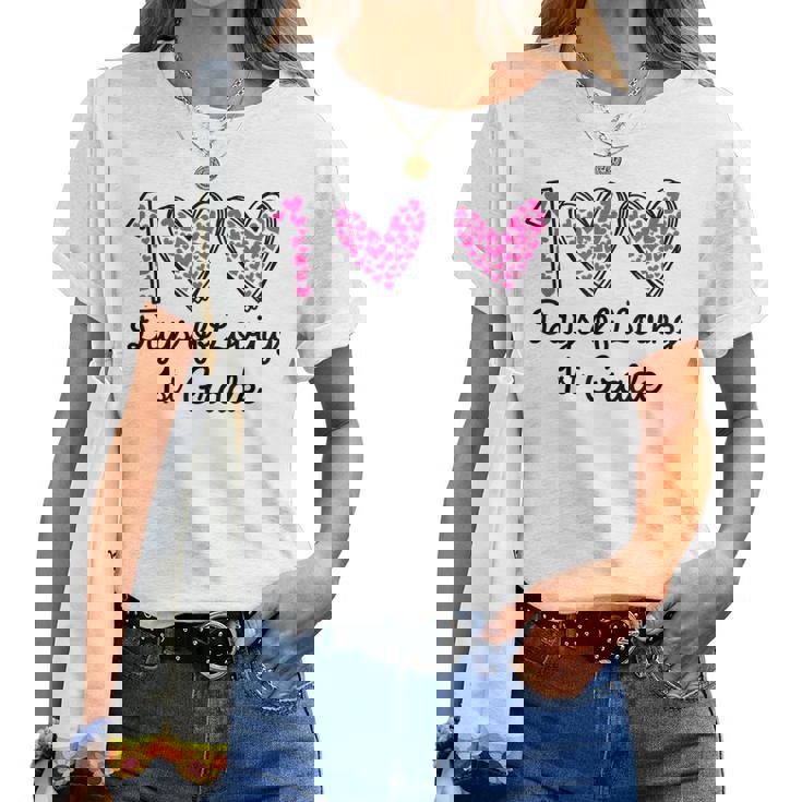 100 Days Of Loving 1St Grade 100Th Day Of School Teacher Women T-shirt