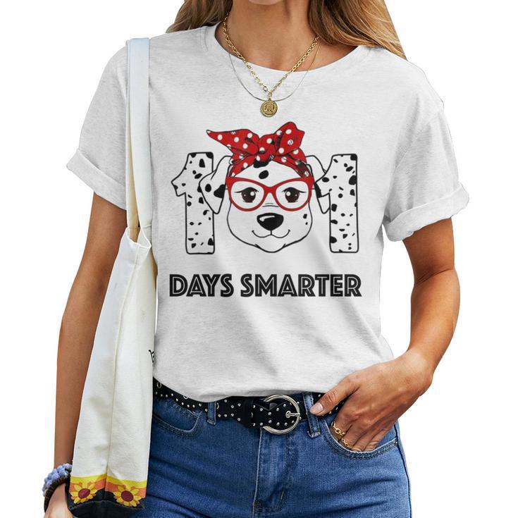 101 Days Smarter Dalmatian Dog Teacher 100Th Day Of School Women T-shirt