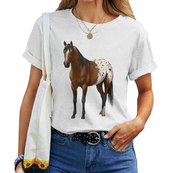 Beautiful Brown Bay Appaloosa Horse Lover Women T-shirt