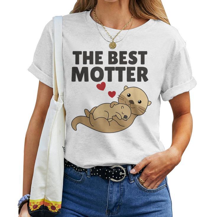 Best Motter Otter Worspiel Für Die Beste Mama Cute Animals T-shirt Frauen